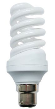 Spiral 20w BC Warm White Flourescent Light Bulb