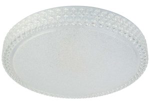 Flush remote control LED ceiling light in acrylic with sand glass switched off