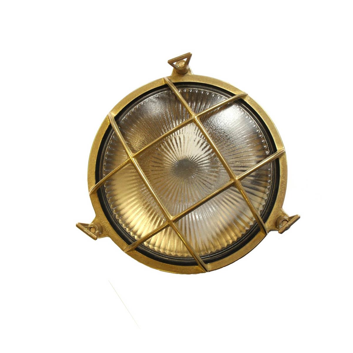Small Porthole Bulkhead Light in Solid Natural Brass IP64