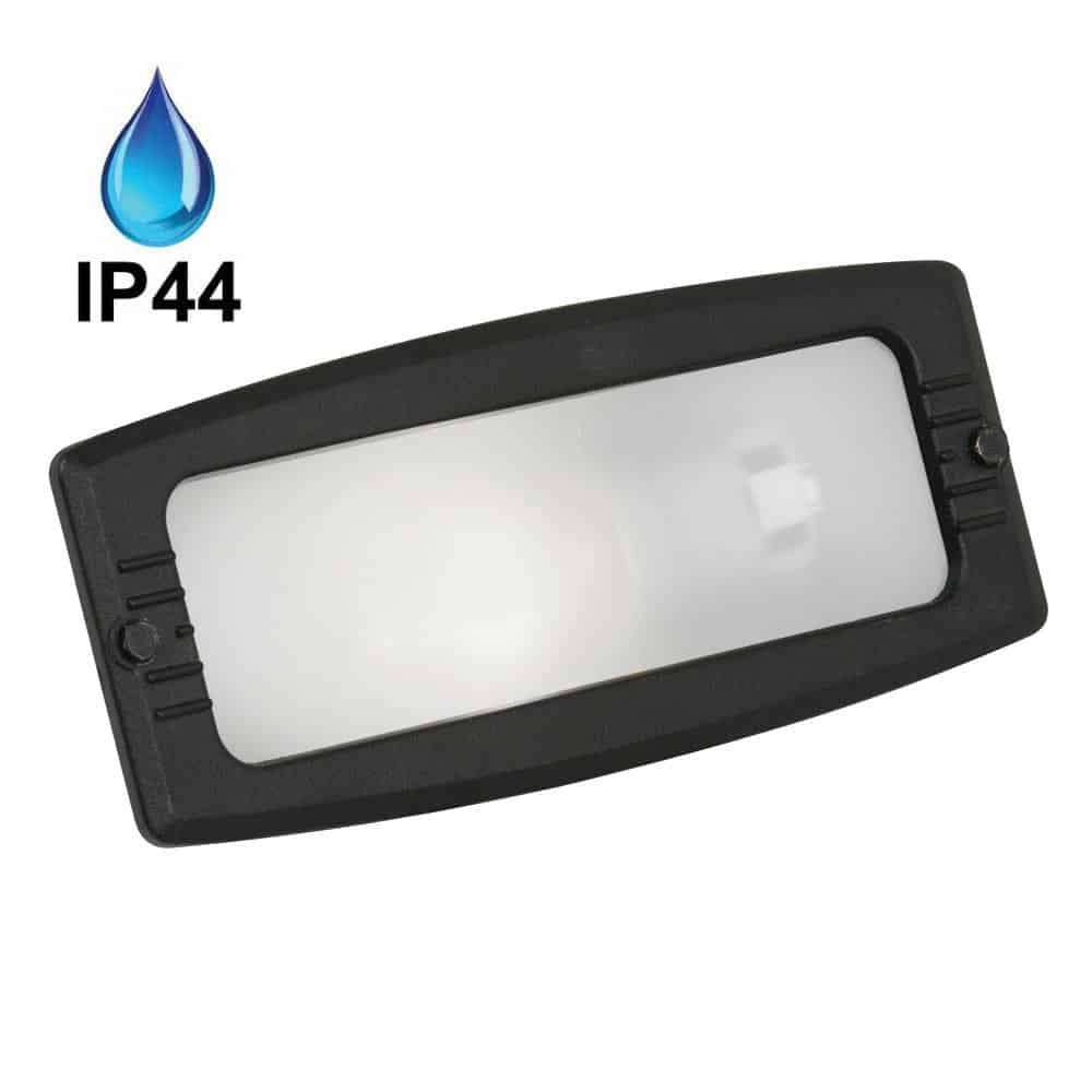 Recessed Letterbox Outdoor Brick Light Black IP44