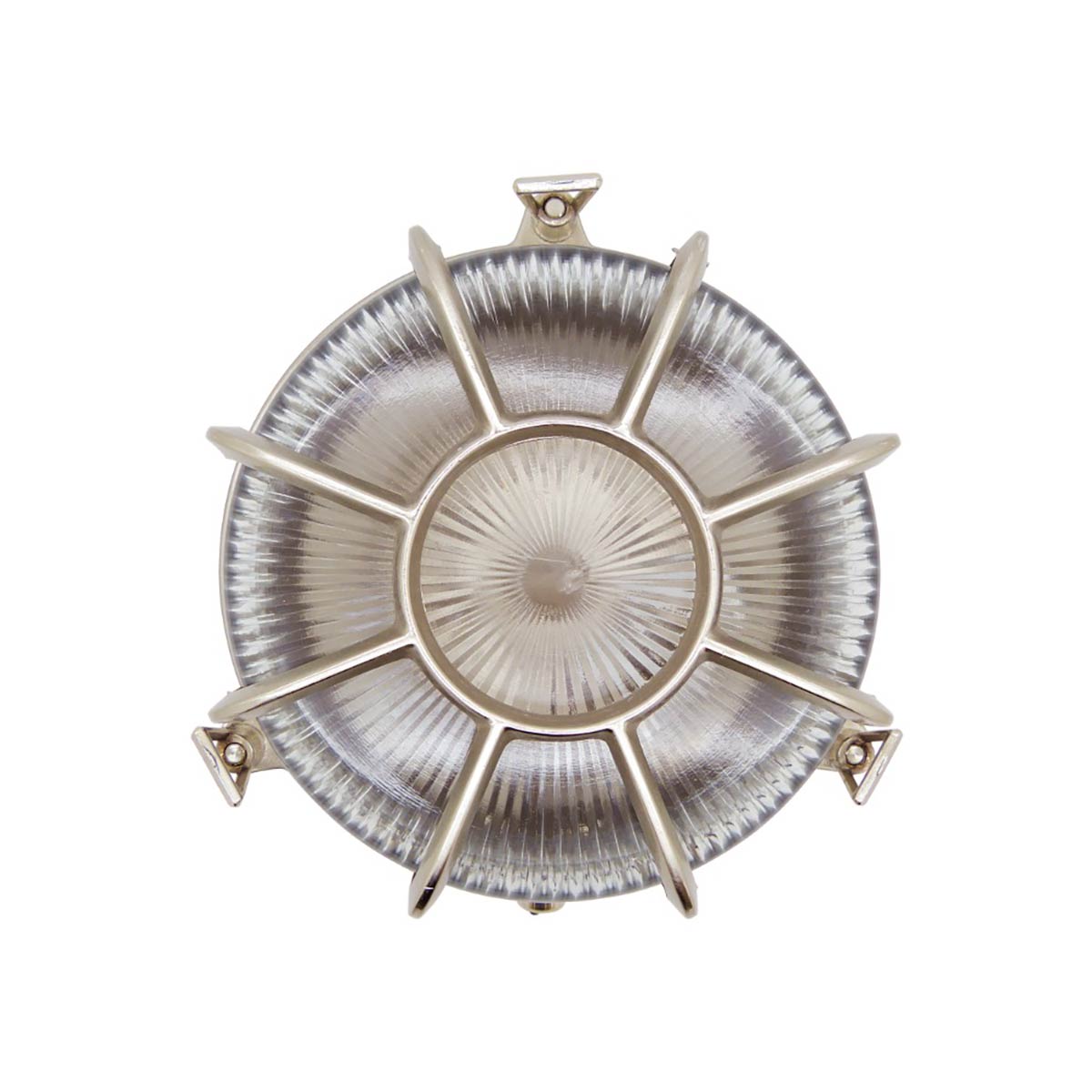 Large Capstan Bulkhead Light in Nickel Plated Solid Brass IP64