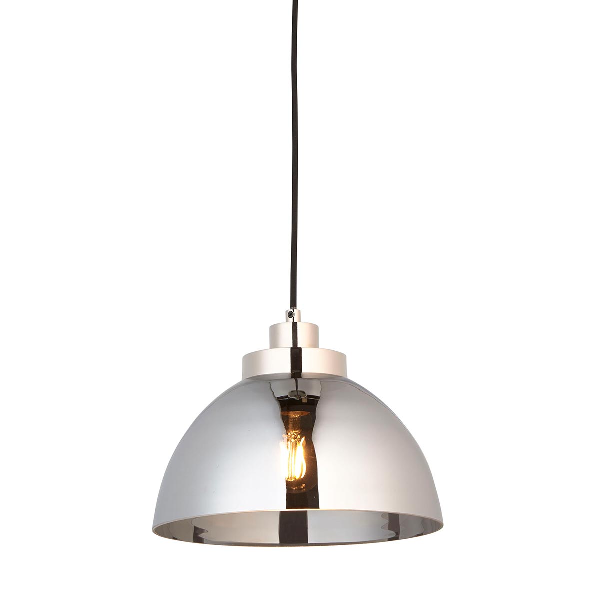 Endon Caspa Single Light Ceiling Pendant Polished Nickel