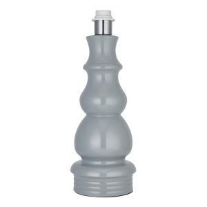 Provence grey ceramic table lamp base only on white background