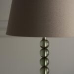 Endon Adelie Green Crystal Table Lamp Grey Linen Shade