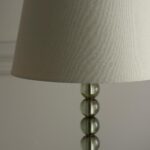 Endon Adelie Green Crystal Table Lamp Ivory Linen Shade