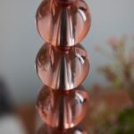 Adelie Blush Crystal Table Lamp Dusky Pink Silk Shade