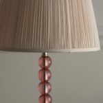 Adelie Blush Crystal Table Lamp Oyster Silk Shade