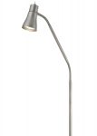 Fusion 1 Light Adjustable Floor Reading Lamp Satin Silver