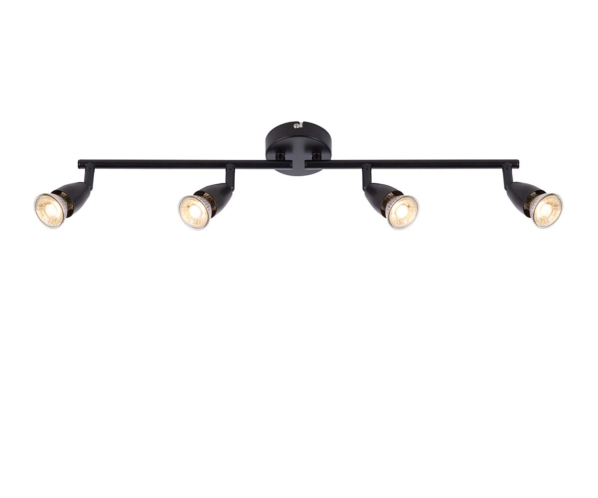 Amalfi Modern 4 Light Ceiling Spotlight Bar Matt Black