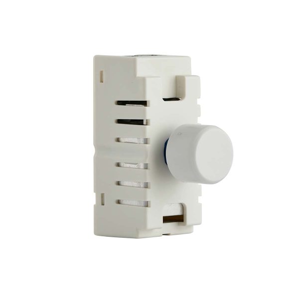 Quality universal 5 - 250w LED dimmer module shown complete with white button