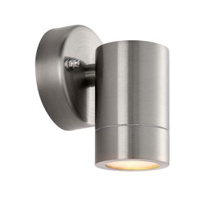 Palin modern 316 stainless steel outdoor wall down spot light on white background lit