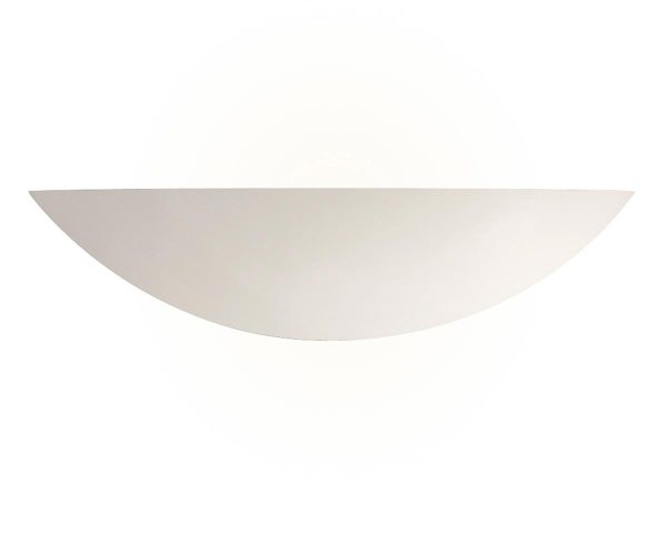 Miami 40cm classic paintable ceramic wall washer main image unlit