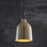 Endon Lazenby Industrial Pendant Light Antique Brass