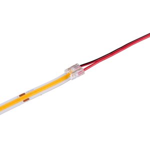 Orion IP20 LED tape to driver connector cable accessory shown connected to tape