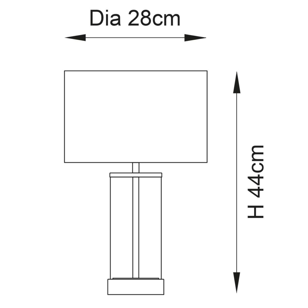 Lessina Small Touch Dimmer Table Lamp Polished Nickel 102647
