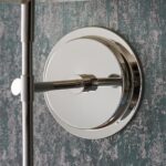 Endon Rennes Polished Nickel Wall Light Ivory Silk Shade