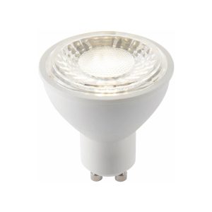 GU10 SMD LED lamp with 60° beam in cool white and 680 lumen lit
