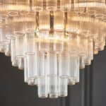 Endon Toulouse 12 Light Tiered Chandelier Polished Nickel