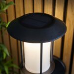 Endon Tarrow Modern Solar Outdoor Wall Light PIR Black