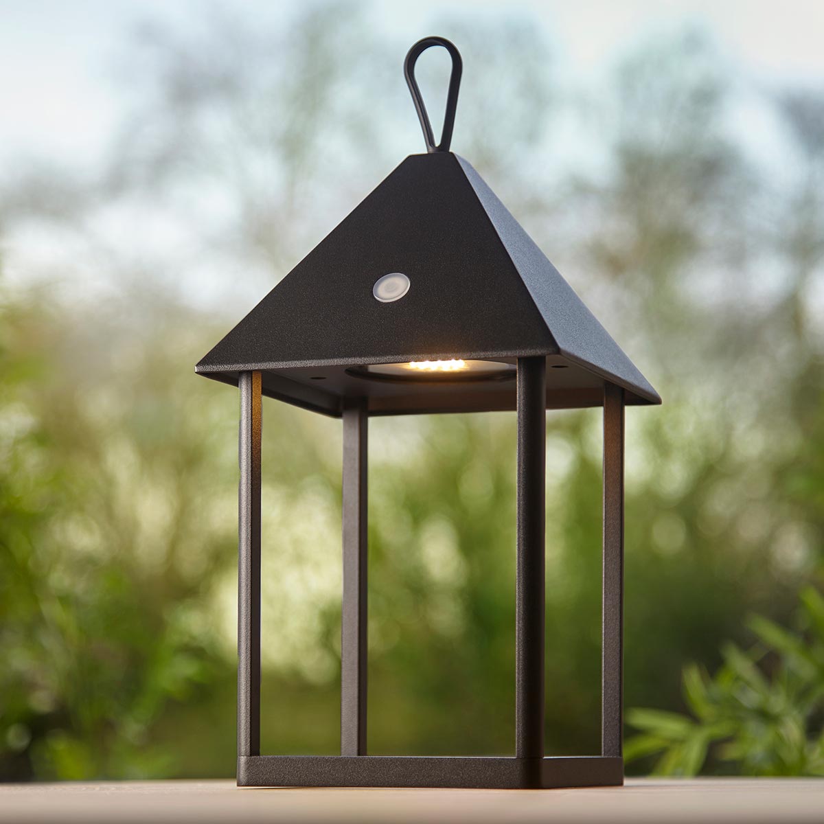 Endon Hoot Medium Outdoor Table Lantern Black IP44