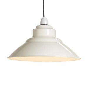 Balor metal ceiling lamp shade in cream finish main image