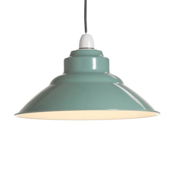 Balor metal ceiling lamp shade in duck egg main image