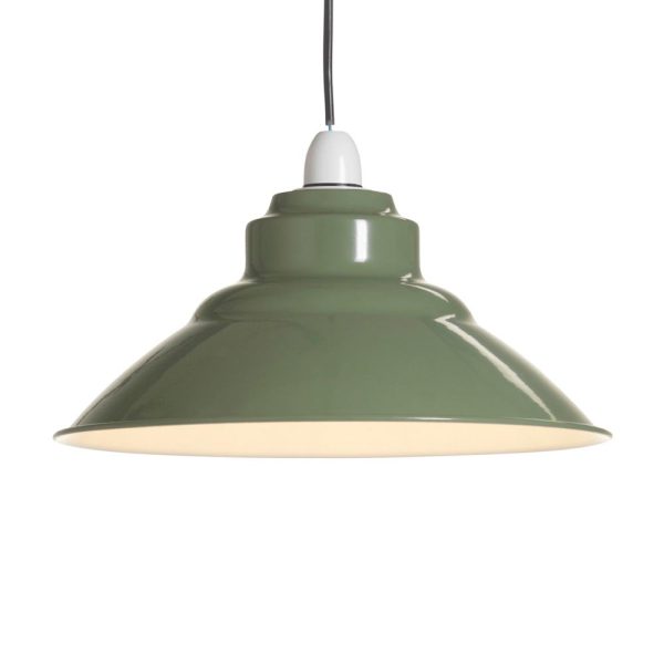 Balor metal ceiling lamp shade in sage finish main image