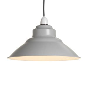 Balor metal ceiling lamp shade in soft grey main image