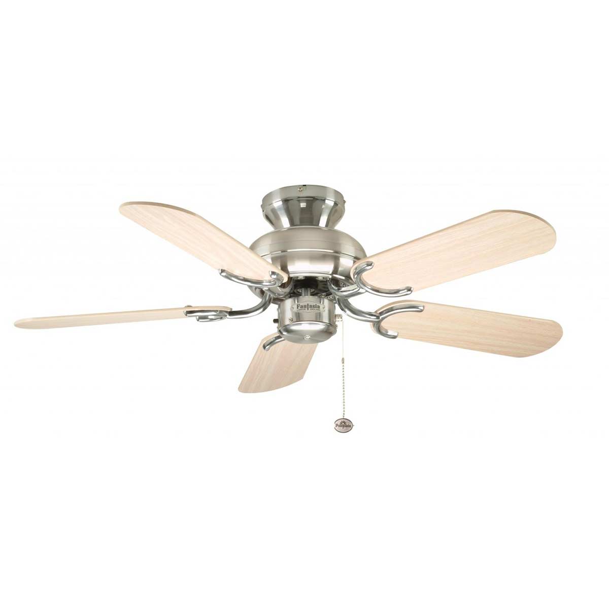 Fantasia Capri 36″ Ceiling Fan No Light Stainless Steel / Maple / Silver