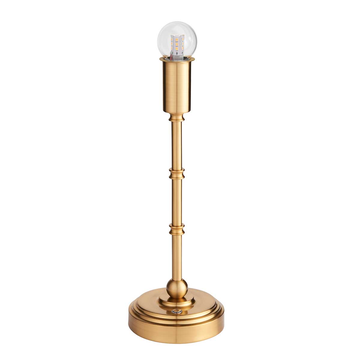 Burley Aged Brass Rechargeable Table Lamp Base Only