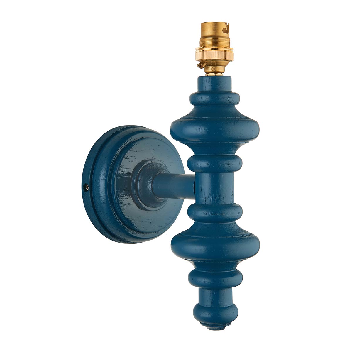 Solid Wood Wall Light Fitting Only with Colour Choice