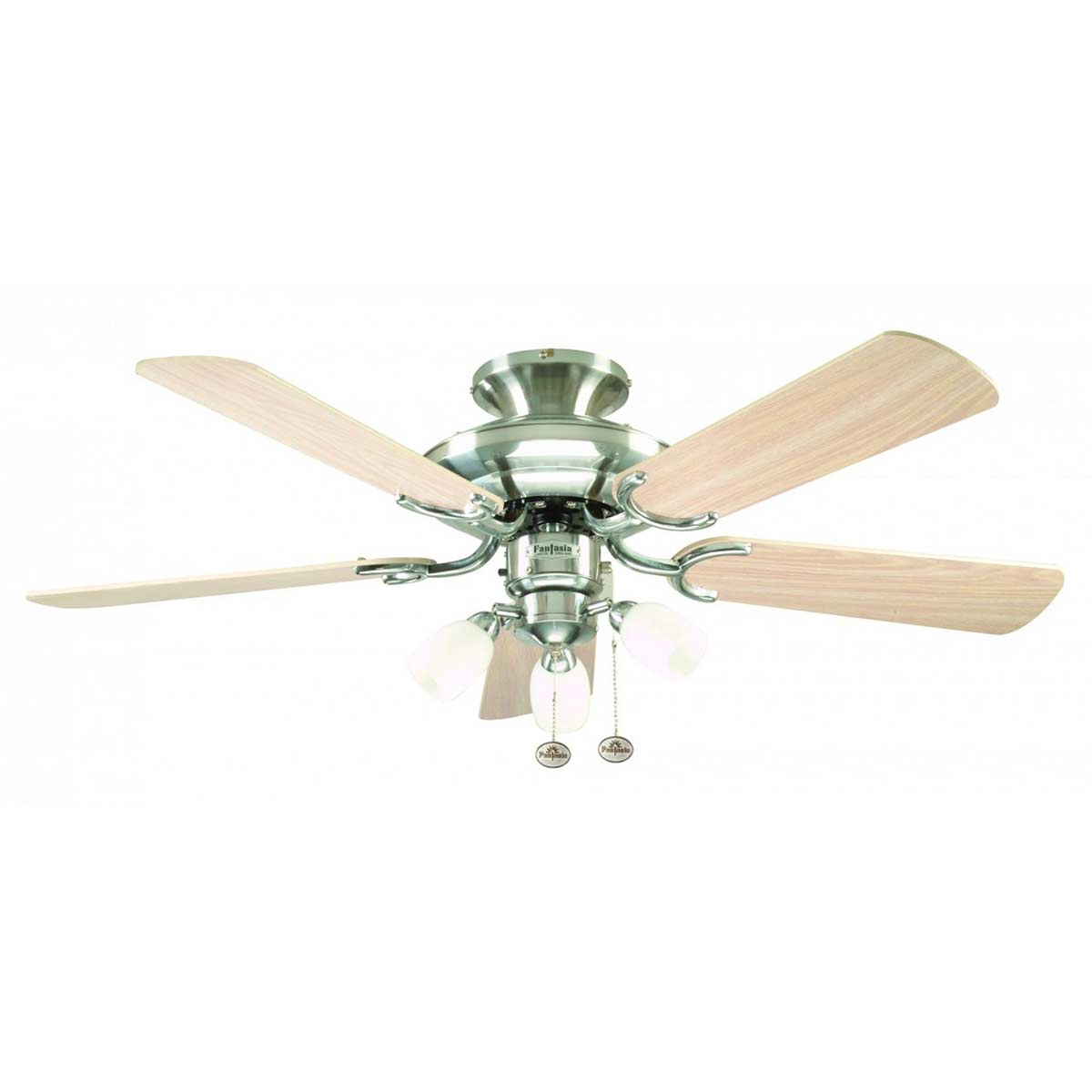 Fantasia Mayfair Combi 42″ Ceiling Fan Light Stainless Steel / Maple