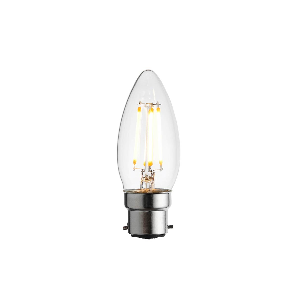 Dimmable 4w LED B22 Candle Bulb 470 Lumens 2700k