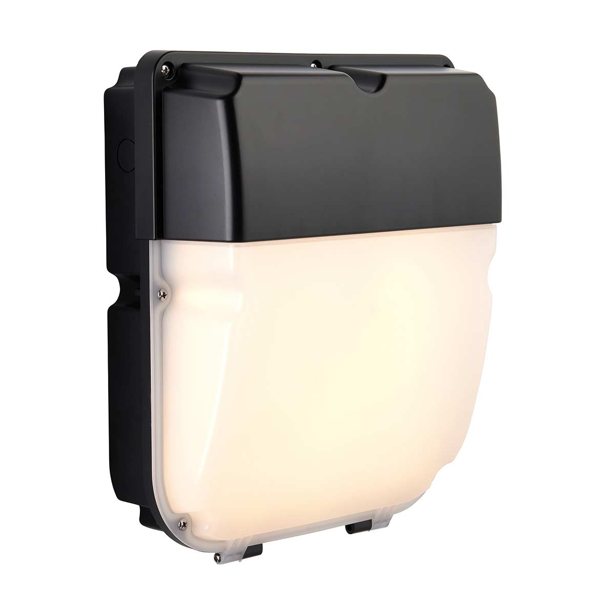 Lucca Matt Black 20/30w CCT LED Bulkhead with Photocell IP65