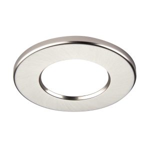 ShieldECO downlight satin nickel finish bezel accessory.