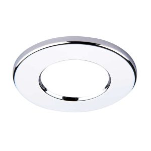 ShieldECO downlight polished chrome finish bezel accessory.