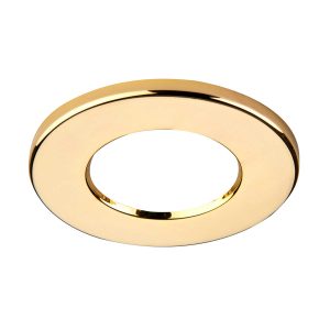 ShieldECO downlight polished brass finish bezel accessory.