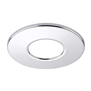 ShieldPRO downlight polished chrome finish bezel accessory.