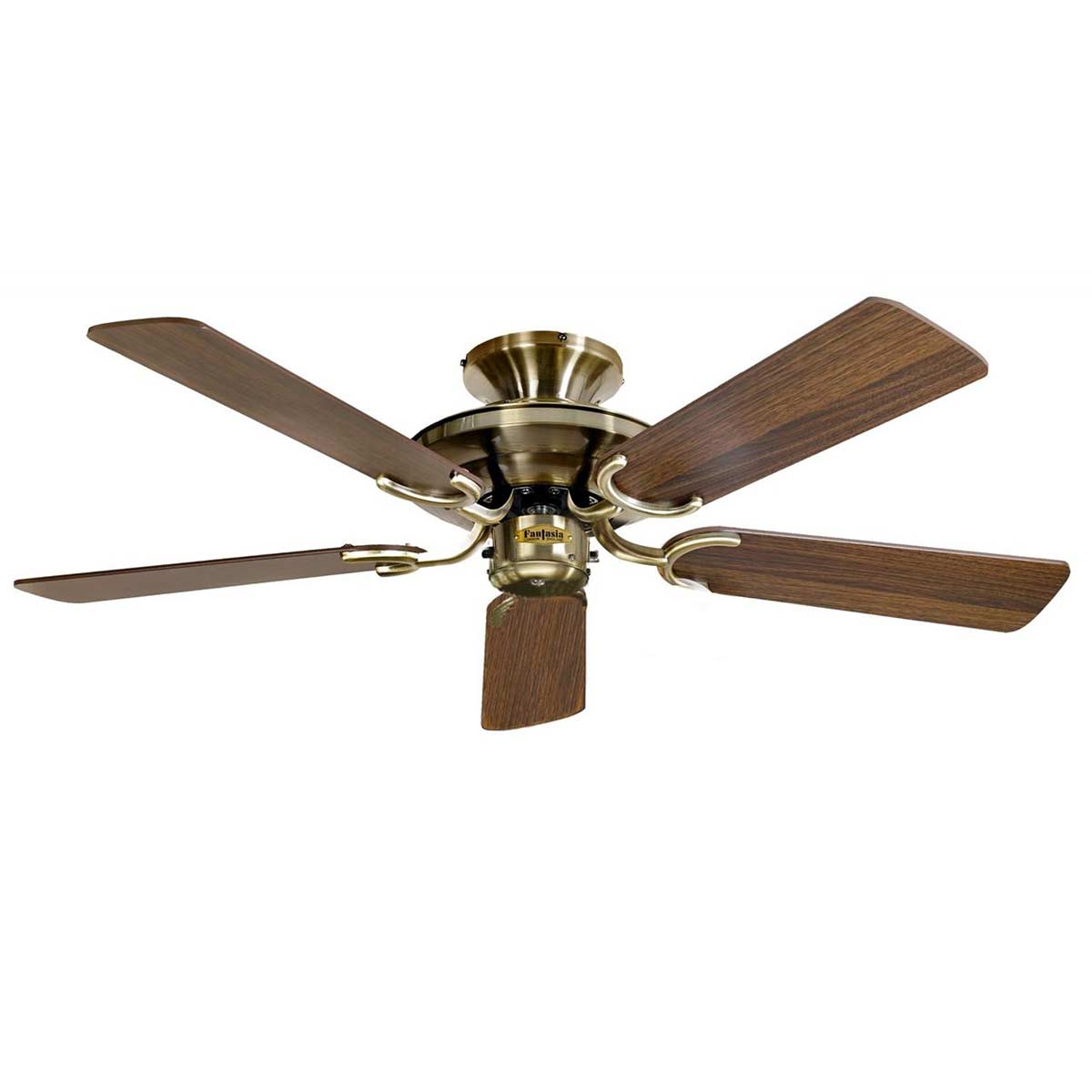 Fantasia Mayfair 42″ Ceiling Fan Without Light Antique Brass / Oak