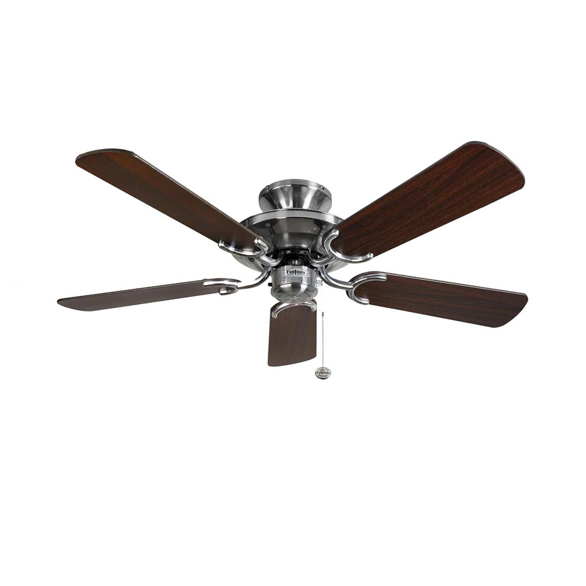 Fantasia Mayfair 42″ Ceiling Fan Without Light Stainless Steel / Oak