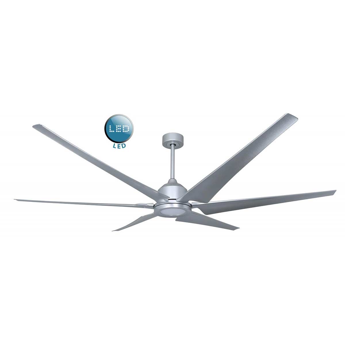 Fantasia Titan Turbine Remote 82″ Ceiling Fan LED Light Nickel