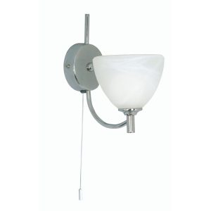 Hamburg dainty single switched wall light in polished chrome main image