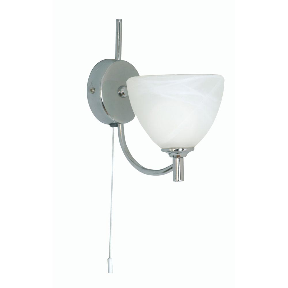 Hamburg Dainty Single Switched Wall Light Polished Chrome