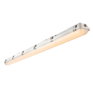 Endura 5ft CCT LED anti-corrosive single batten with dual 24 and 50W, showing colour temperatures.