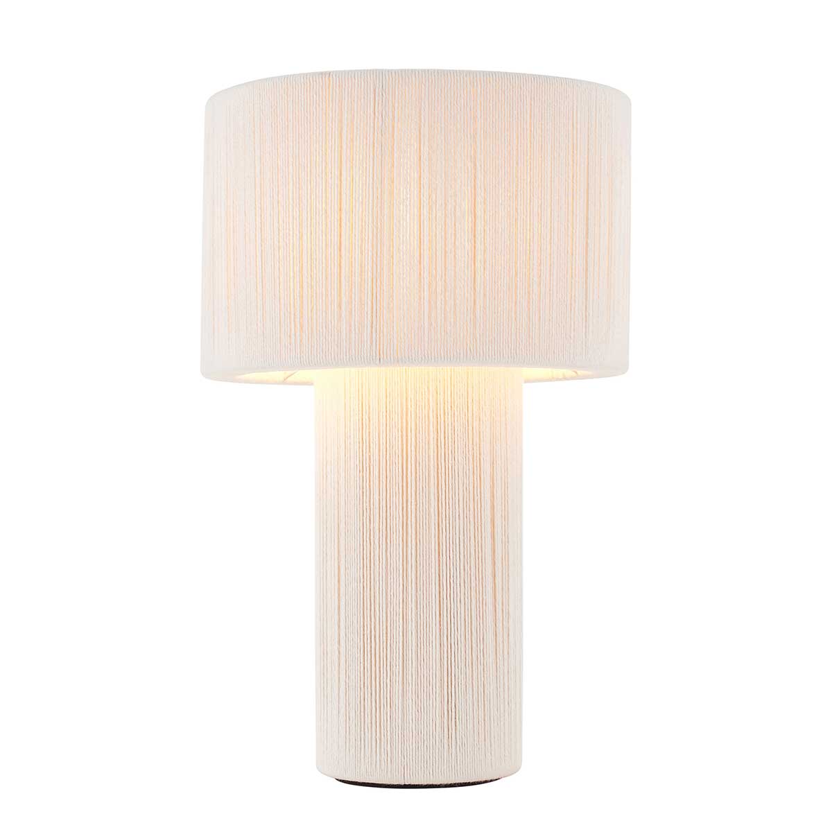 Noah Cream Cotton Wrapped Table Lamp with Shade