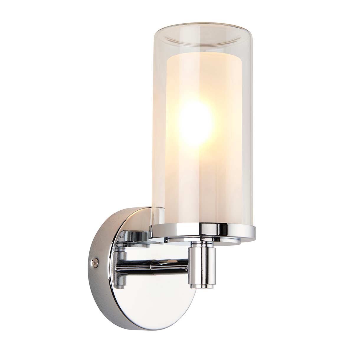 Sten Modern Single Bathroom Wall Light Polished Chrome