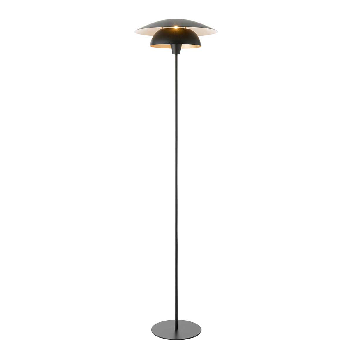 Endon Lyon 1 Light Modern Floor Lamp in Matt Black