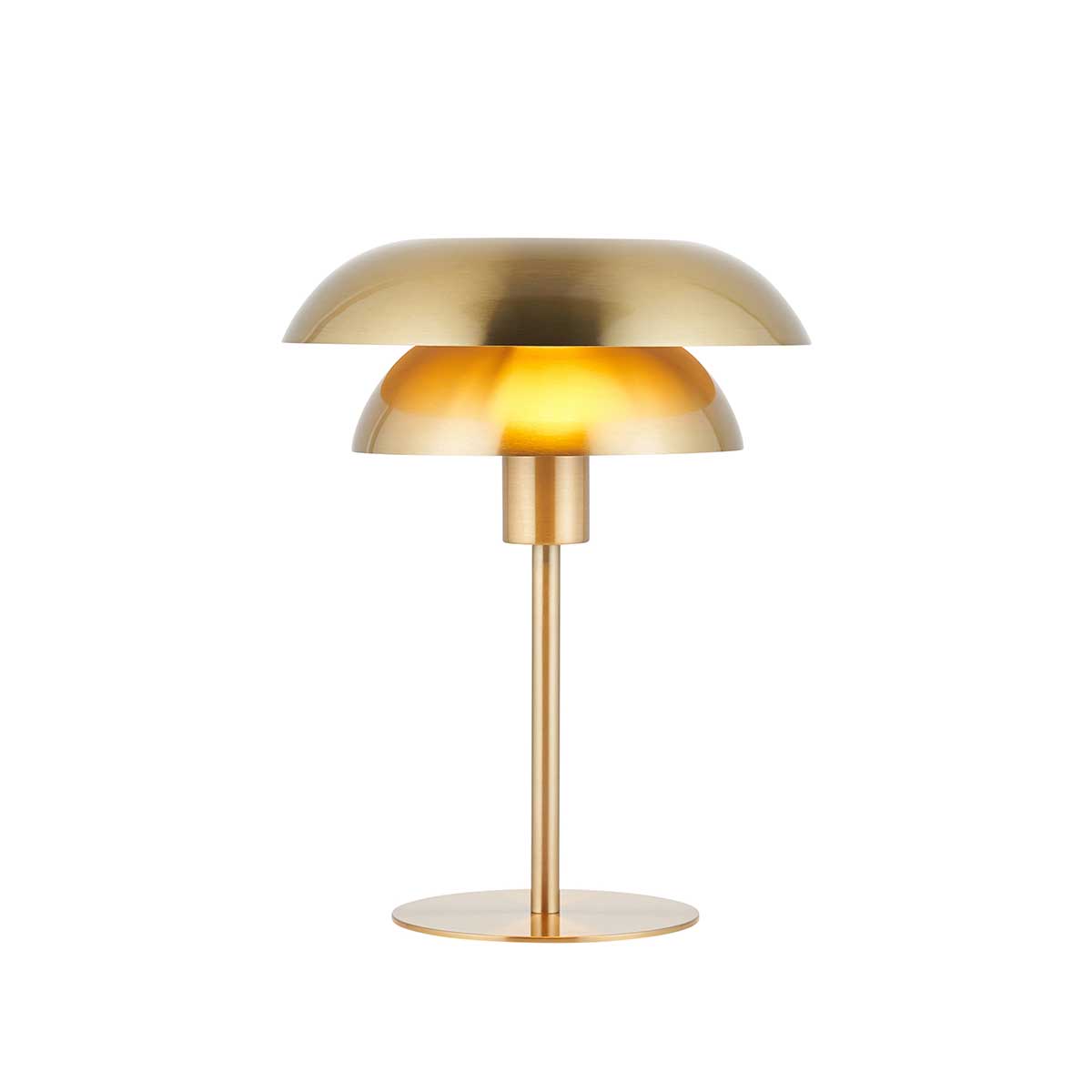 Endon Lyon 1 Light Modern Table Lamp in Satin Brass