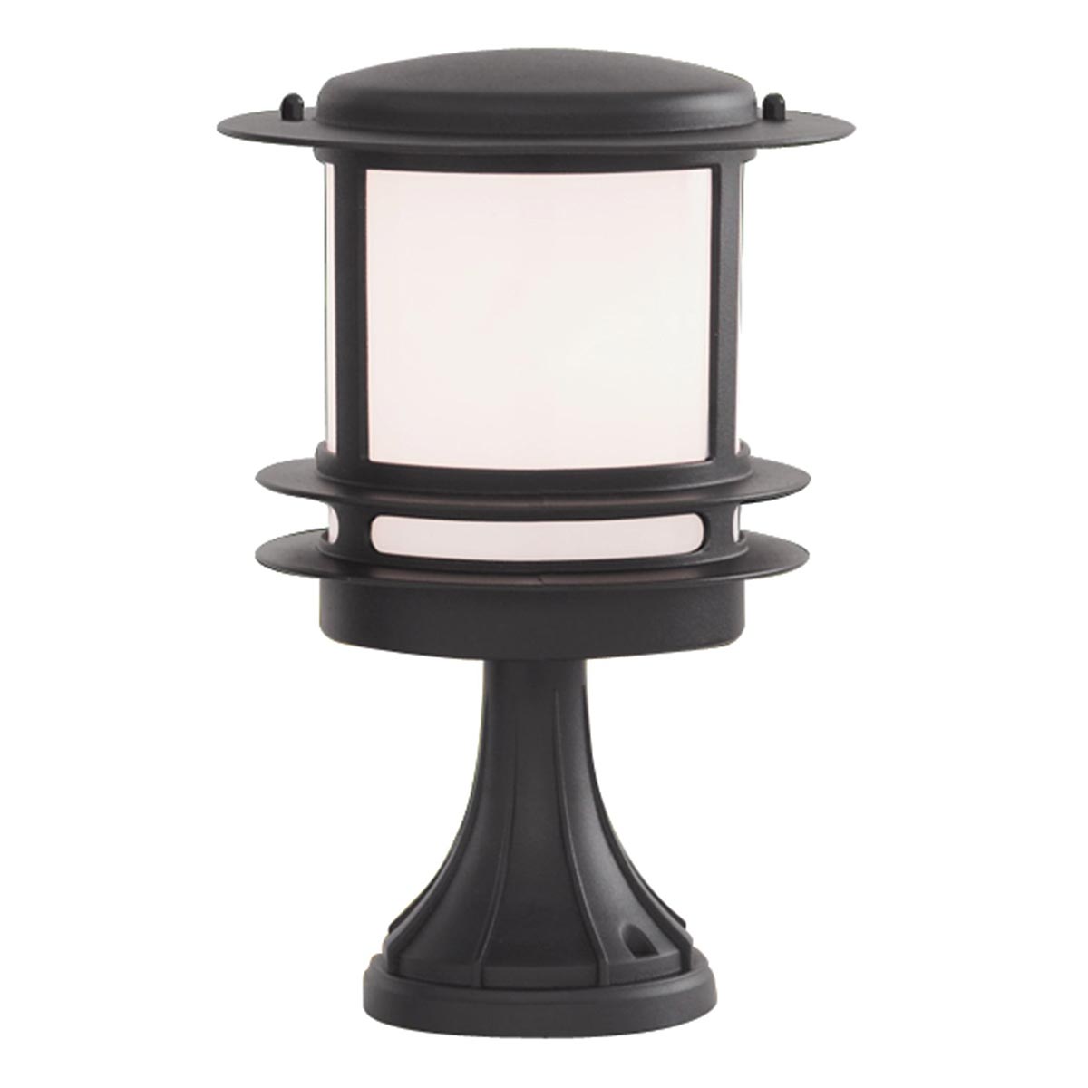 Stroud Small Outdoor Post Top Light Matt Black IP44