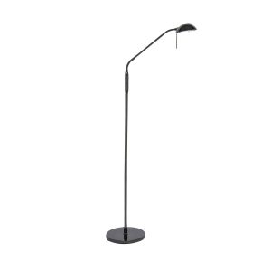 Metis adjustable floor reading lamp in black chrome main image